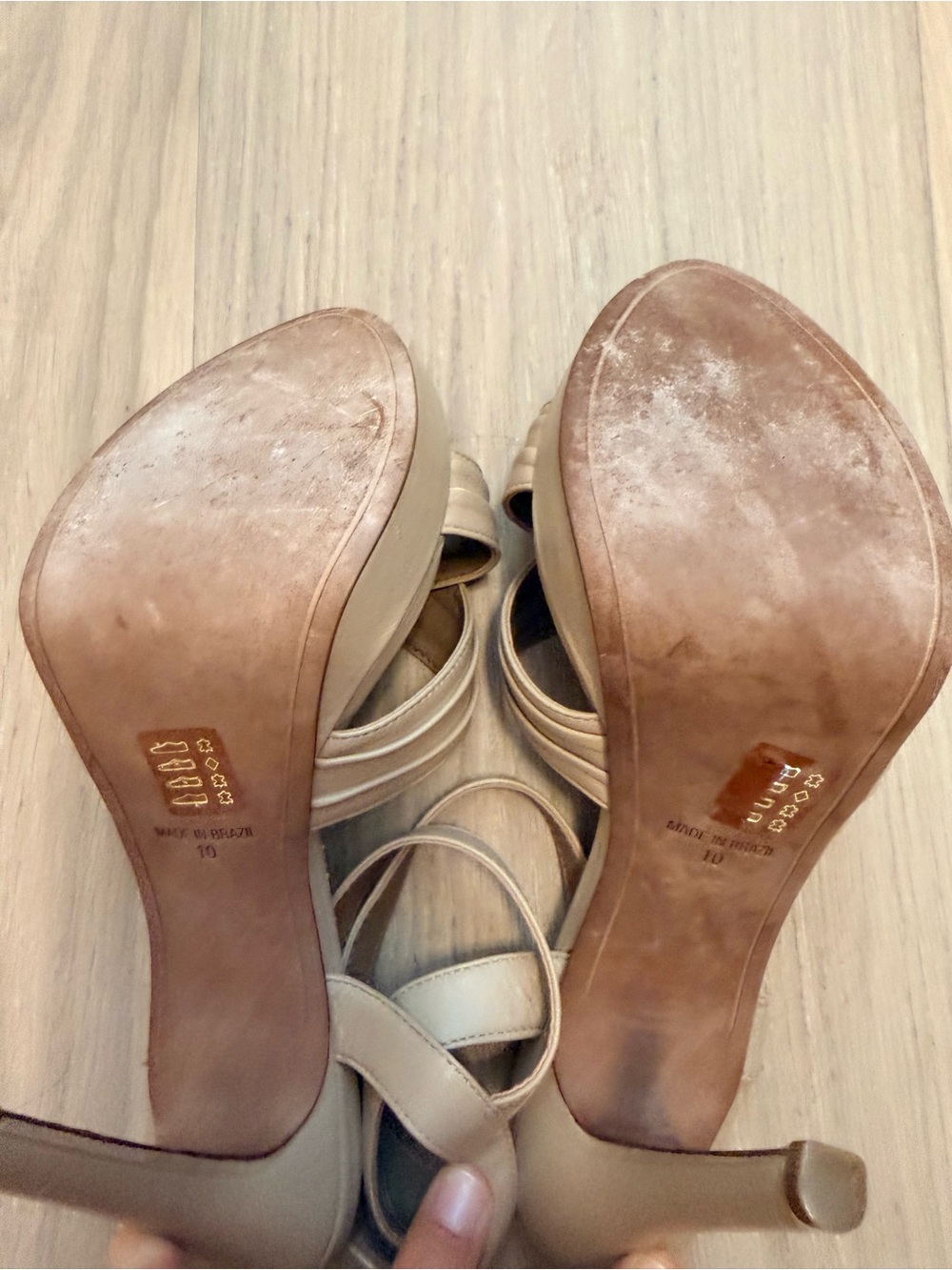 BCBGMAXAZRIA Ravil Platform Sandals in Almond 10 heels - Picture 5 of 8